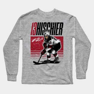 Nico Hischier New Jersey Starter Long Sleeve T-Shirt